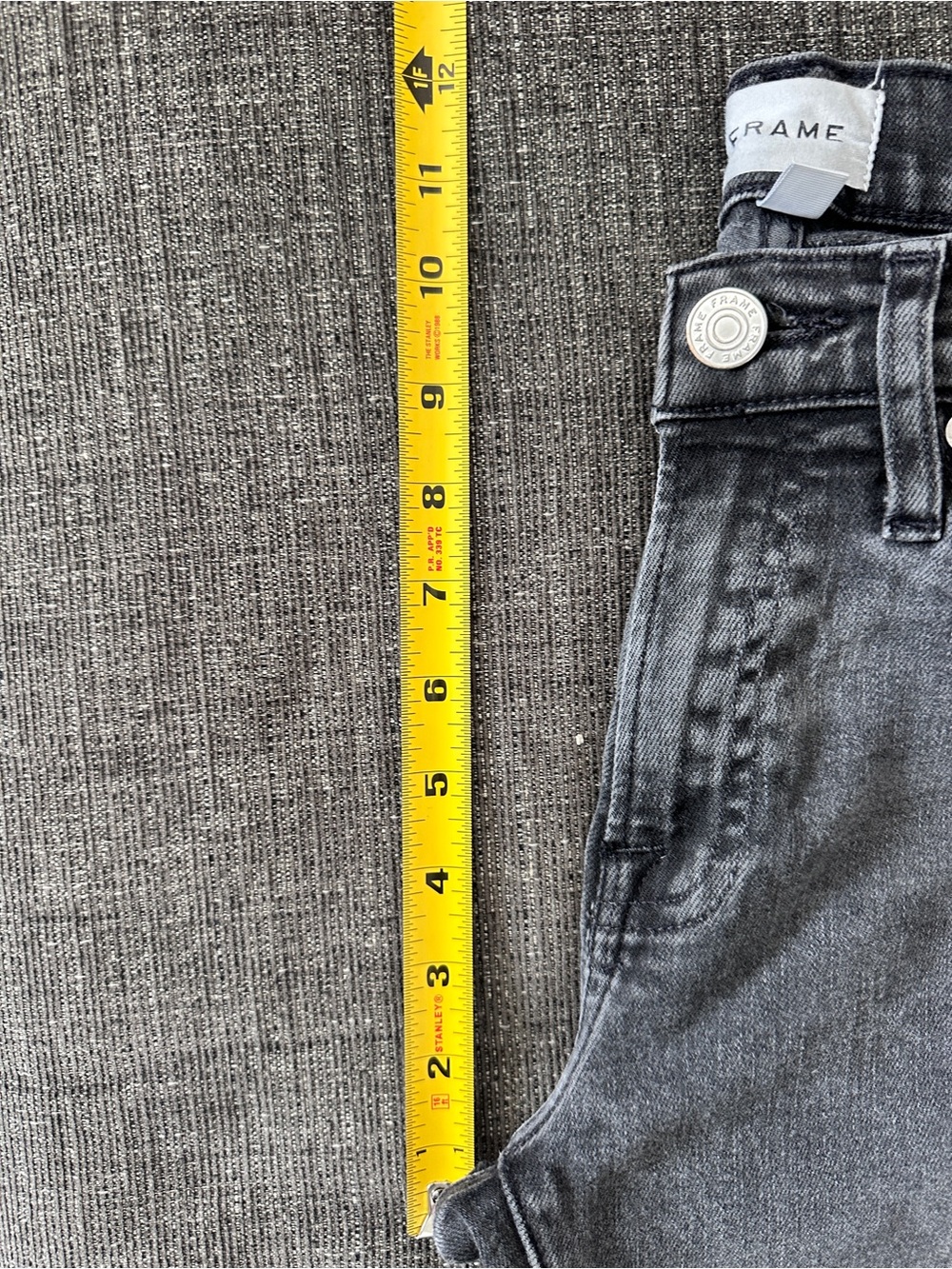 FRAME L’Homme Slim Jeans Men’s 32 Fade to Grey Gray Stretch Denim - Picture 10 of 11